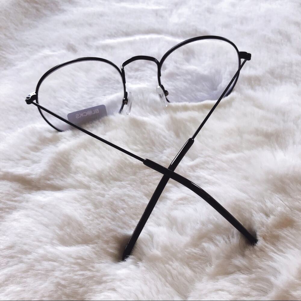 Mai Black Round Computer Blue Light Glasses - Picture 9 of 10